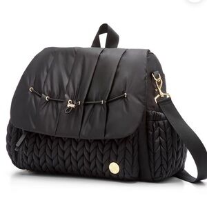 HAPP black diaper bag backpack for babies newborns and more. Like new